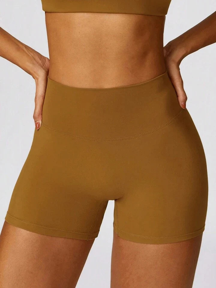 Women's Fitness Shorts, Yoga Pants, Running Sports Pants, High Elasticity Sports Pants, Pleated And Hip Lifting Pants Spandex Shorts