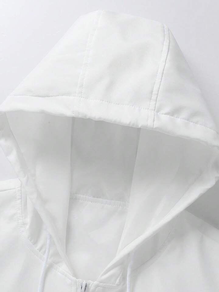 Men Two Tone Drawstring Hooded Sports Jacket & Sweatpants Gym Clothes Men, Athletic Suit, Tracksuit