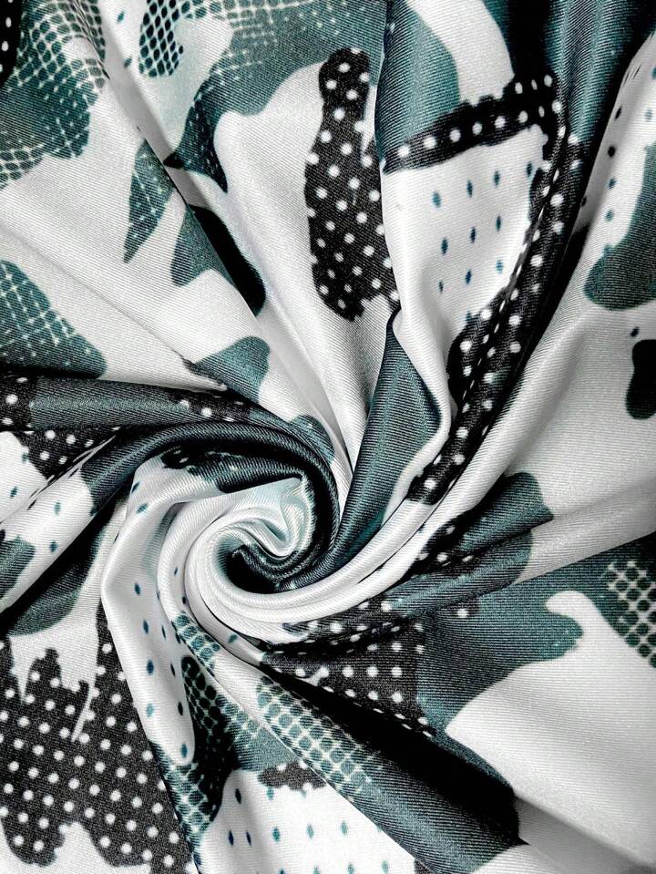 2pcs/Set Men's Outdoor Sports Compression Clothing Made of Camouflage Milk Silk Fabric