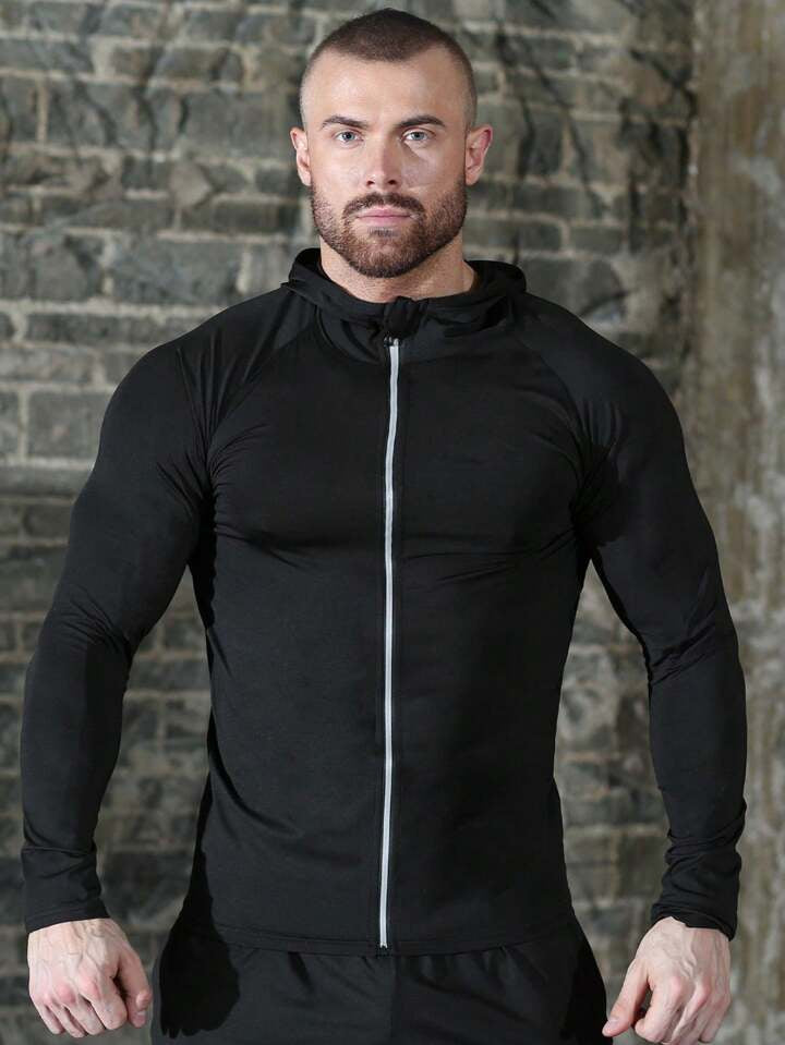 5pcs/Set Men's Sporting Suit, Quick-Dry Fitness Clothes For Compression & Gym Training