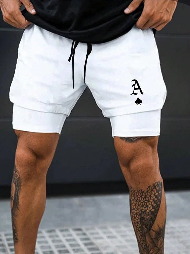 LEGND Men's Drawstring Waist 2-In-1 Shorts