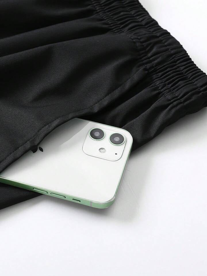 Men Two Tone Drawstring Hooded Sports Jacket & Sweatpants Gym Clothes Men, Athletic Suit, Tracksuit