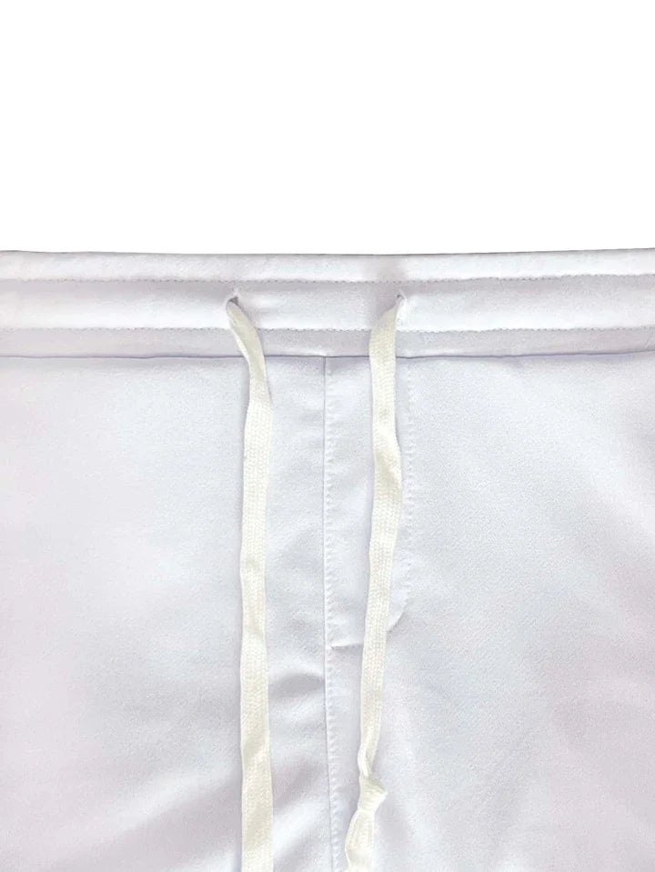 Homme Men Patch Detail Drawstring Waist Shorts