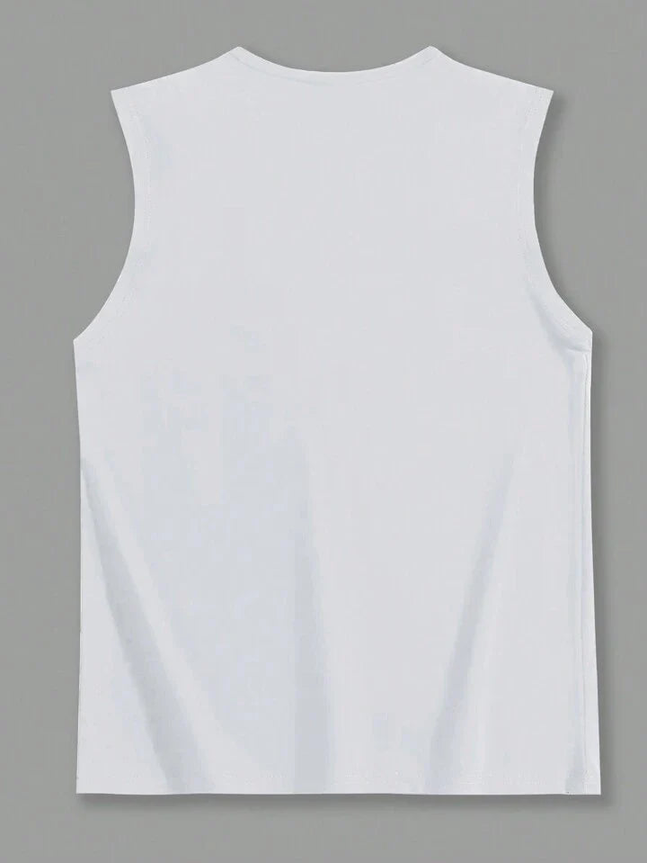 Men Summer Sports And Leisure American Flag Print Tank Top